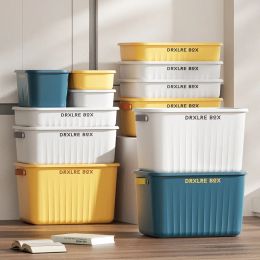 Bins Large Capacity Sundries Storage Boxes with Lid Snacks Toy Storage Basket Desktop Jewellery Cosmetics Storage Box Clothes Organiser