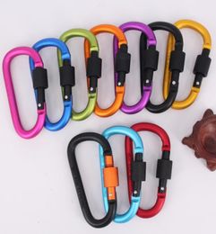 Carabiners Climbing Hiking Sports Outdoors1Pc Outdoor Travel Kit Aluminium Carabiner DRing Key Chain Clip Cam Keyring Drop Deliv5605564