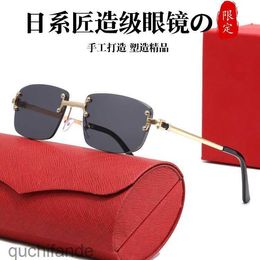 Top Level Original Carter Designer Sunglass New Frameless Square Sunglasses for Men and Women Sunglasses Y-shaped Leg Glasses Optical Frame with 1:1 Real Logo