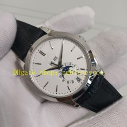 2 Style Top Cal.324 S Automatic Watch Mens White Dial Sapphire 5396G-011 Komplikationen jährlicher Kalender 38 mm 5396g Lederband KMF Männer KM Factory Watches