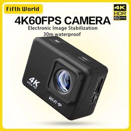 Action Camera 4K 60fps With Remote Control Screen Waterproof Sport Camera drive recorder Action cam pography cameras 240418