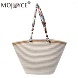 Shoulder Bags Women Straw Hobo Bag Large Capacity Crochet Beach Handbag Folk Style Retro Ladies Summer Daily