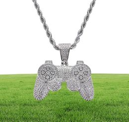 Game Console Pendants Iced Out Chain Bling CZ Gold Silver Colour Men039s Hip Hop Rock Necklace Jewellery Kids Boy 3395419