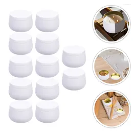 Storage Bottles 12 Pcs Belly Jar Gift Boxes Mason Jewellery Universal Packaging Crafts Container Tinplate Canisters Packing Metal