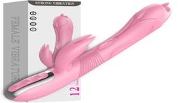 Intelligent heating AV Magic wand Gspot Rabbit Tongue Vibrator sex toys for woman Vagina Clitoris stimulator massager for Female3023881