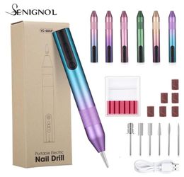 Nail Drill Accessories SENIGNOL Electric Nails Machine USB Milling Cutter File For Manicure Pedicure 20000RPM Professional Equip2709674