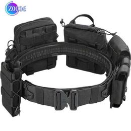 Tactical Accessories Protective Gear Outdoor Equipment Yakeda Molle Combat Belt Accessories - Tactical Combat Belt - Black