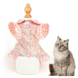 Dog Apparel Pet Dress Fadeless Washable Non-sticky Hair Non-shrink Sweat-absorbent Doll Collar Lolita Style Cat Outdoor Costume