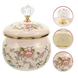 Dinnerware Sets Enamel Spice Jar Candy Small Canister Storage Container Jars With Lids Kitchen Sugar Tank