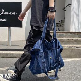 Evening Bags High Quality Harajuku Wash Denim Tote Bag Women Handbags Large-capacity Shoulder Female Korean Version Girls Messenger