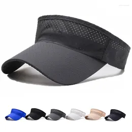 Berets Mesh Empty Top Sun Hat For Men Women Air Hole Quick Drying Sunshade UV Protection Beach Outdoor Sport Golf Cycling Visor Cap