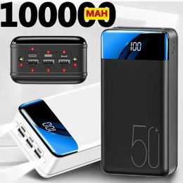 Cell Phone Power Banks Free delivery of new universal 5V 2.1a fast charging 100000/9800mAh high-capacity power pack fast charging mobile power supply J0429