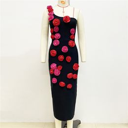 416 L 2024 Milan Runway Dress SPring Summer Sleeveless Black Sexy Dresses Womens Dress Fashion High quality bohon