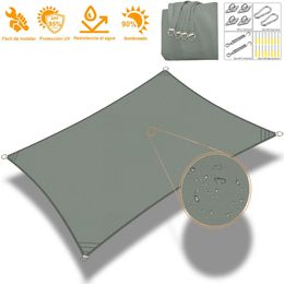 Shade Sail Waterproof Shade Sail for Garden Terrace Outdoor Party Sun Protection Shade Canopy 98% UV Blocking with Free 240416