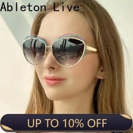 Sunglasses Oversized Cat Eye Women 2024 Designer Fashion Square Sun Glasses For Female Trend Big Frame Sunglass