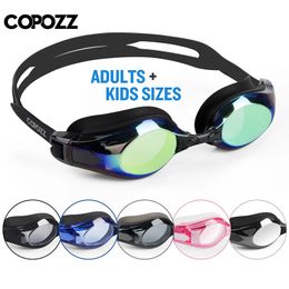 COPOZZ Professional Swimming Goggles Support Anti Fog Eye UV Swimming Glasses Adult Men Women 240412