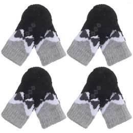 Dog Apparel 8 Anti- Socks Puppy Protector Shoes Warm Footwear For Small Medium Large Knit