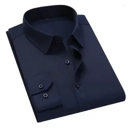 Men's Dress Shirts 2024 Plus Size 6XL 7XL 8XL White Shirt Slim Solid Color Long-sleeved Business Casual Brand Classic