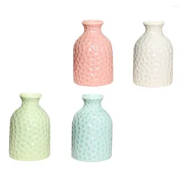 Vases 4 Pcs House Decorations Home Vase Dried Flower Container Ornament Ceramic Simple Small