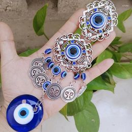 Decorative Figurines Turkish Blue Evil Eye Hand Elephant Amulet Wall Hanging Ornament Lucky Protection Round Water Drop Exquisite Gift