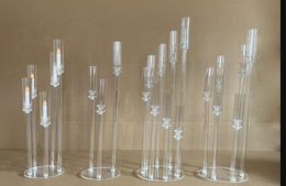 6pcs Wedding Decoration Centrepiece Candelabra Clear Candle Holder Acrylic Candlesticks for Weddings Event Party4515145