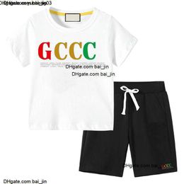 Jahre Kinder 2-7 Designer Sets Sommer 100% Baumwolltoperie T-Shirt Hosen Set Branddruck Kinder 2 Stück Kleidung Baby Jungen Mädchen Mode Appare G009