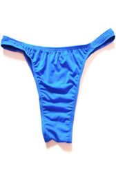 Men 039s G string T pants sexy underwear low waist milk silk transparent temptation thin ice silk small triangle pants7550669