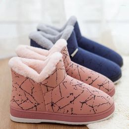 Slippers Female Winter Unisex Plus Size 36-47 Casual Plush Shoes Warm Velvet Sneakers Men Women Snow Boots 2024 Household Cotton