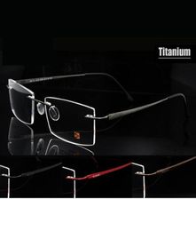 Sorbern Brand Men039s Rimless Eyeglasses Pure Titanium Glasses Frame for Men Ultralight Memory Prescription Glasses oculos de g1788637