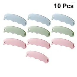 Storage Bags 10 Pcs Plastic Pouch Pull Shopping Gadget Carry Bag Clothes Hanging Rack Stand Hanger Holder Tote