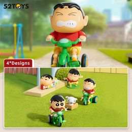 52TOYS BLIND BOX Crayon Shin Chan Dynamic Shin Life Mystery Box Collectible Wind-up Toy Desktop Decoration Gift for Christmas 240420