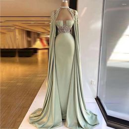 Party Dresses 227 Mint Fashion In High-Neck Straight Long-Sleeves Floor-Length Spandex Women Evenig Dresses/Prom Gowns