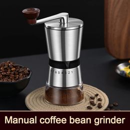 68 Adjustable Manual Coffee Grinder Portable Bean Machine High Quality coffee mill Grinding Tools 240425