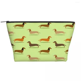 Cosmetic Bags Travel Dachshund Badger Toiletry Bag Cute Sausage Dog Makeup Organiser Women Beauty Storage Dopp Kit Box