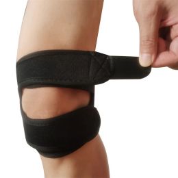 Pads Tcare 1 PCS Sports Kneepad Double Patellar Knee Patella Tendon Support Strap Brace Pad Protector Open Knee Wrap Band Fitness Men