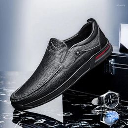 Casual Shoes Fashion Mens Leather Luxury Italian Soft Men Loafers Handmade Moccasins High Quality Slip On Boat Drive