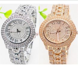 Rose Gold Luxury Casual Men Watch Dress Quartz Watches with Calendar Women Bracelet Style stainless steel band whole6878621