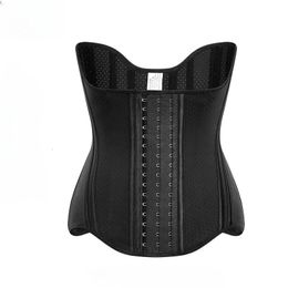 19 Steel Bones Latex Waist Trainer Body Shaper Long Torso Corset Shapewear Women Fajas Waist Cincher Slimming Tummy Control 240418