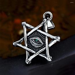 Pendant Necklaces Fashion Creative Hexagram For Men Women Stainless Steel Unique Eye Of Horus Vintage Jewelry Gifts Wholesale