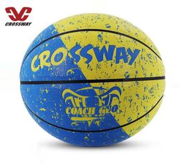 Sports Basketball Ball Dual Colour Personality Street Basketballs Sweat Absorption College Basket Official Man Size Solo Practise B8187921