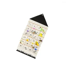 Storage Bags Christmas Sundry Bag 24 Pockets Calendar Reusable Organizing Tool Wall Wardrobe Door Hanging School Kid Gifts Room