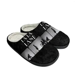 Slippers La Land Home Cotton Mens Womens Plush Bedroom Casual Keep Warm Shoes Thermal Indoor Slipper Customised DIY Shoe