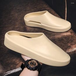 Slippers 2024 Summer High-quality Rubber And Plastic EVA Couples Slip-on Casual Shoes Men House