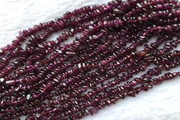 Discount Whole Natural Rose Purple Garnet Nugget Chip Loose Beads Form 3x6mm Fit Jewelry Necklace Bracelets 155quot 056550022