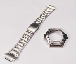 Watch Bands GW6900 Stainless Steel Watchband And Bezel For GW6900 Metal Band Strap Bracelet Case Cover With Tools Screws5649605