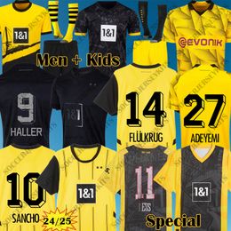 REUS Blackout soccer jersey 23 24 HALLER 2023 2024 soccer football top shirt special black MALEN MOUKOKO HUMMELS BRANDT hazard YEYNA men kids kit trikot