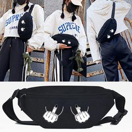 Waist Bags International Gestures Print Bag 2024 Handbags Travel Portable Chest Pack Men And Women Fashion Crossbody Shoulder