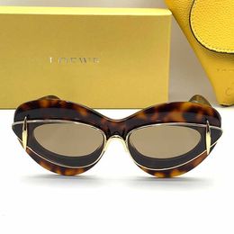 Sunglasses Cateye double frame sunglasses in acetate and metal 40119 brand fashion women designer pilot glasses Occhiali da sole firm MW0Z