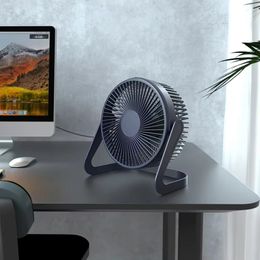 USB Desk Fan Portable Small Fan with Strong Airflow 5 Inch Quiet Table Fan 360° Rotate Personal Cooling Fan For Bedroom Home Office Desktop Travel PH96