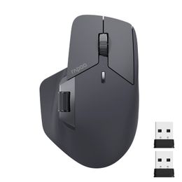 Rapoo MT760MT760LMT760MiniMT760M Rechargeable Multimode Bluetooth Wireless Mouse Ergonomic 4000 DPI Support Up to 4 Devices 240419